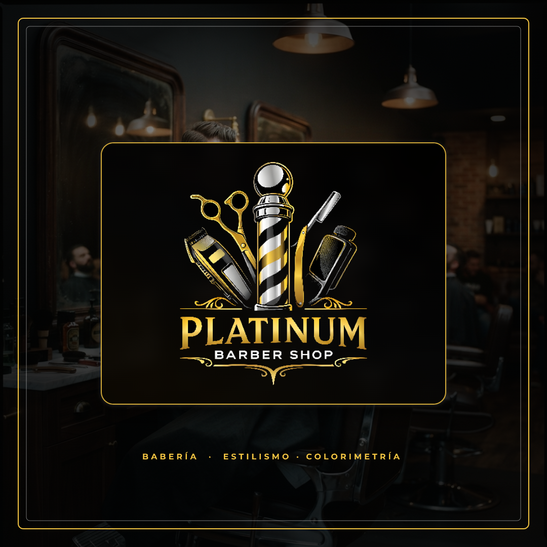 Sitio web de Platinum Barbershop con acceso a reservas